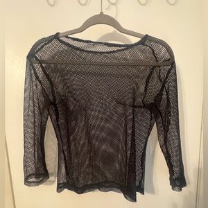 Black Mesh Women's Top